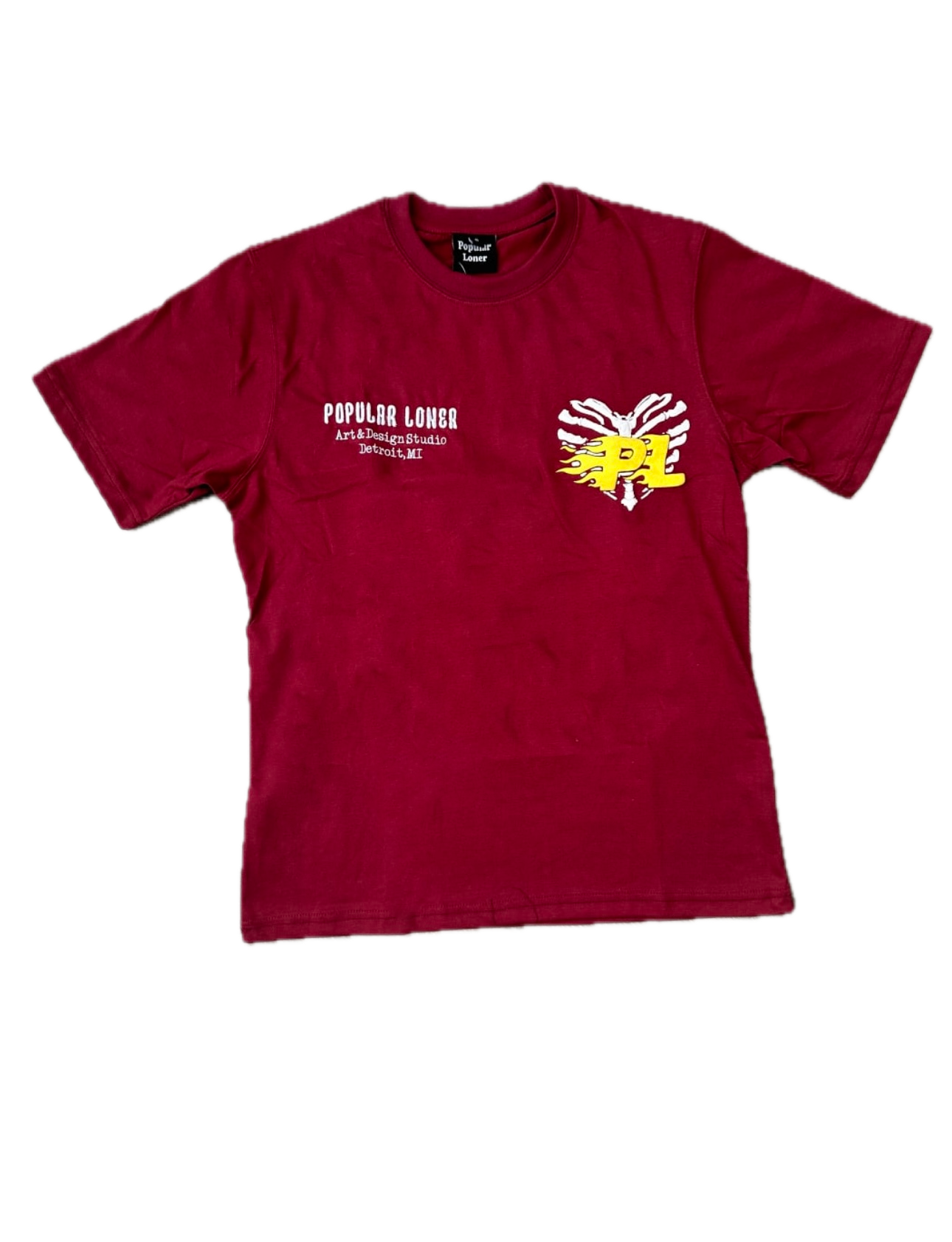 POPULAR LONER MAROON TEE