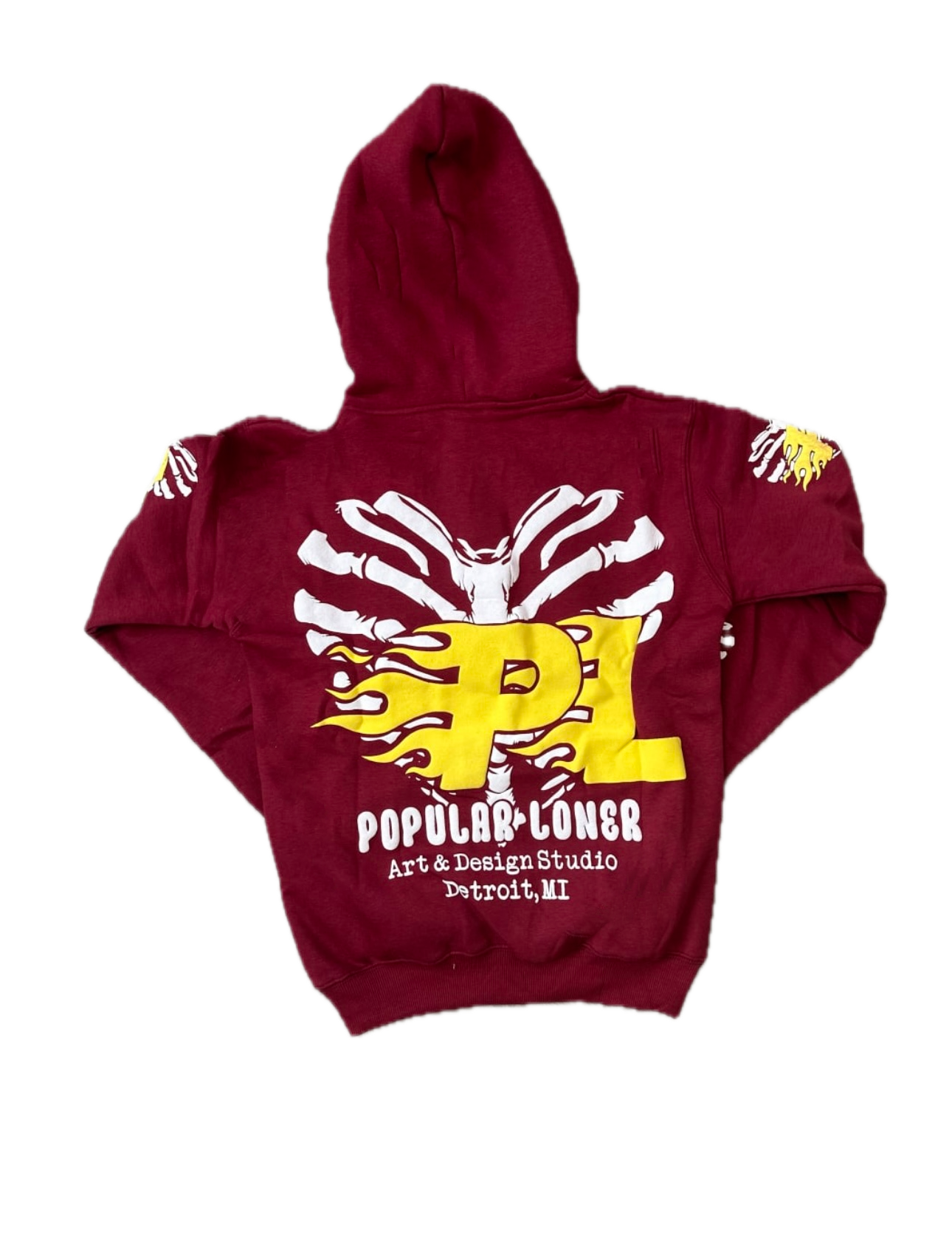 POPULAR LONER MAROON HOODIE