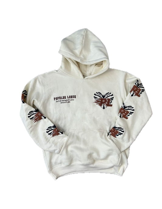 POPULAR LONER CREAM HOODIE