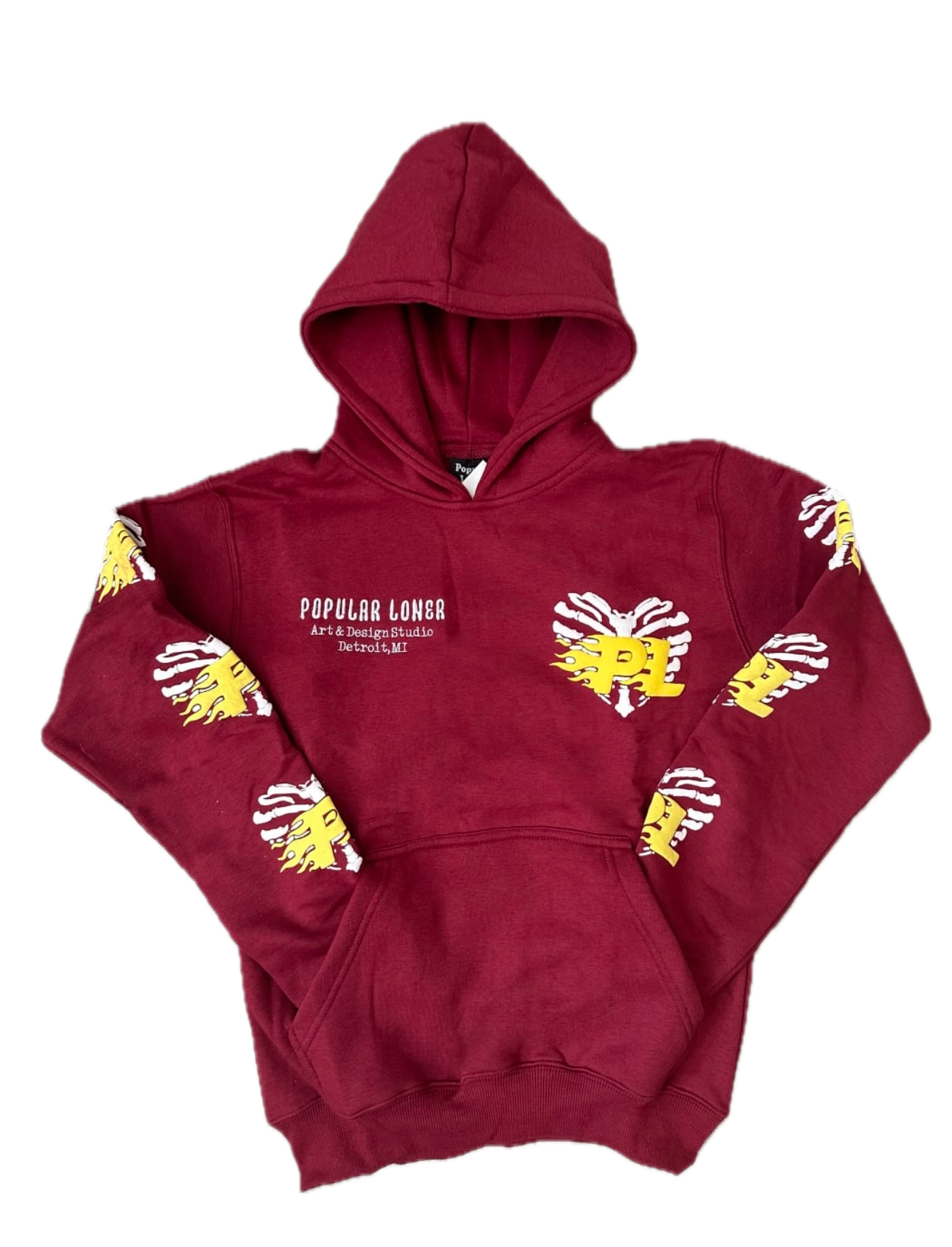 POPULAR LONER MAROON HOODIE